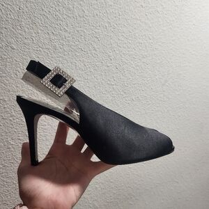 Elegant Black Slingback Heels